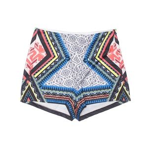 NWT Jealous Tomato Tribal Print High Waist Shorts